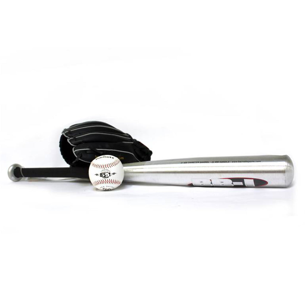 BGBA-3 sett baseball aluminium junior, nybegynner - balltre, hanske, ball (BB-1 28", JL-110, BS-1 9")