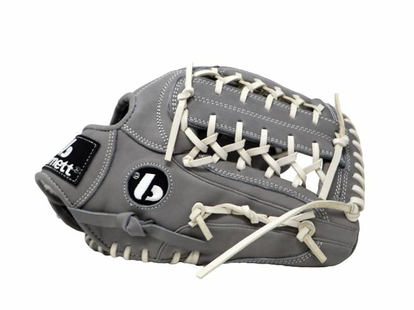 FL-125 Baseballhanske av høy kvalitet i skinn, Infield / Outfield / Pitcher, lys grå