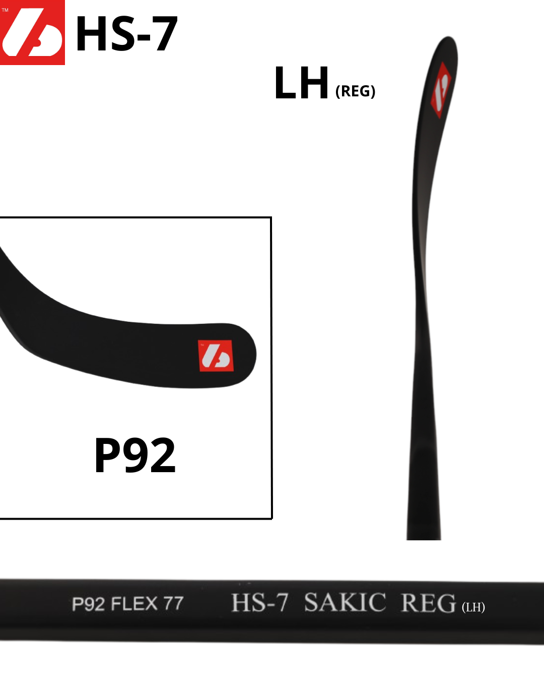 HS-7 Hockeyklubba med hög modul från kolfiber