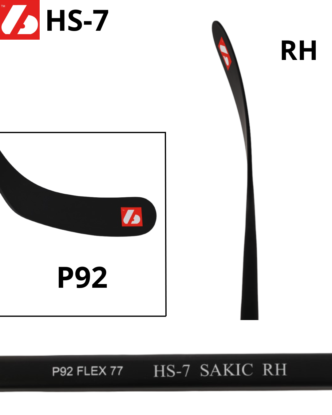 HS-7 Hockeyklubba med hög modul från kolfiber