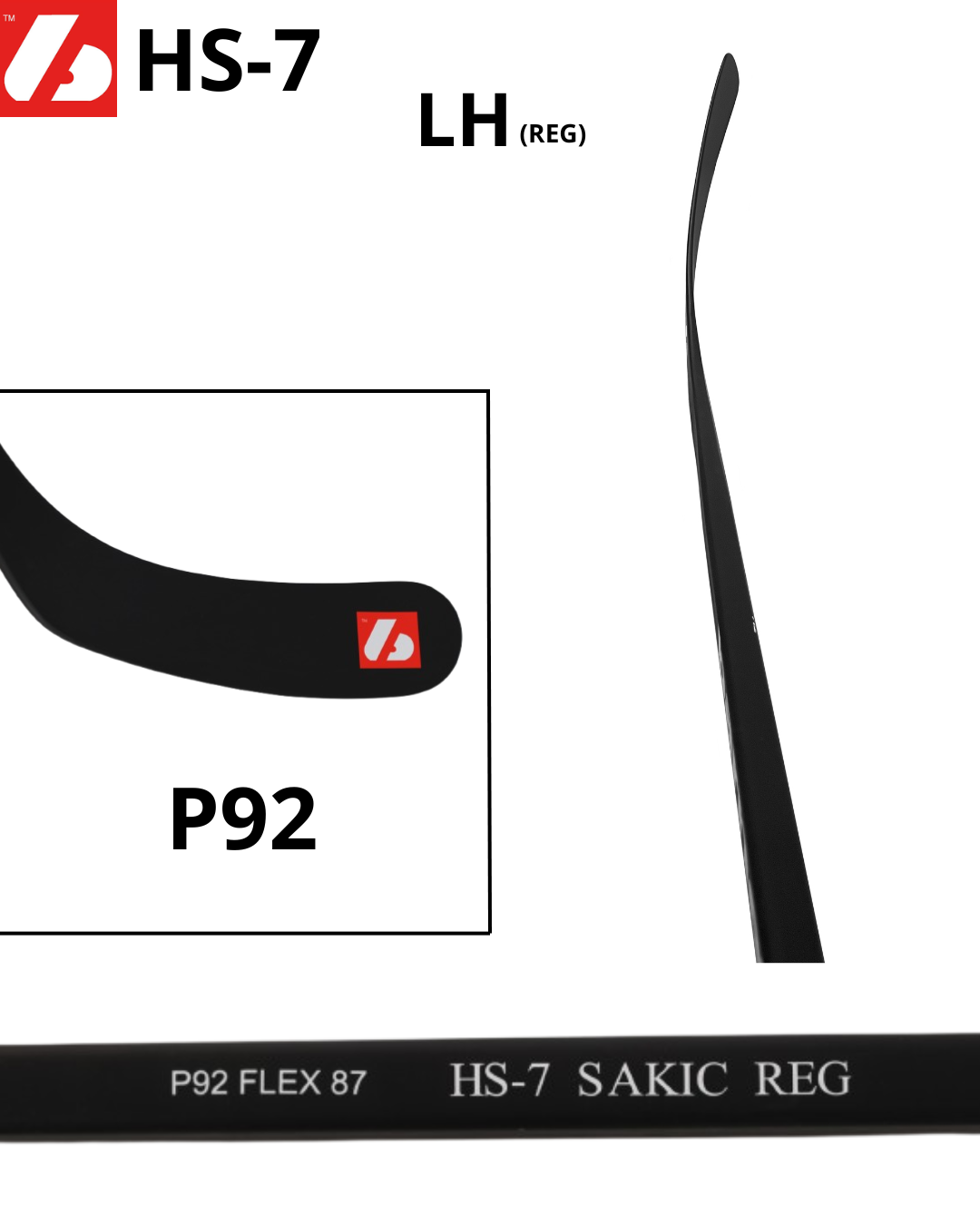 HS-7 Hockeyklubba med hög modul från kolfiber