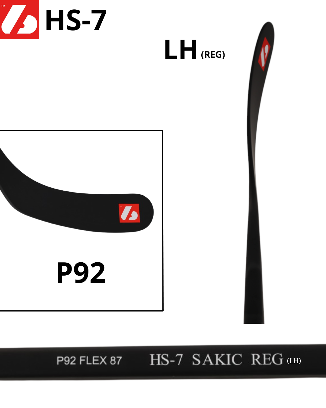 HS-7 Hockeyklubba med hög modul från kolfiber