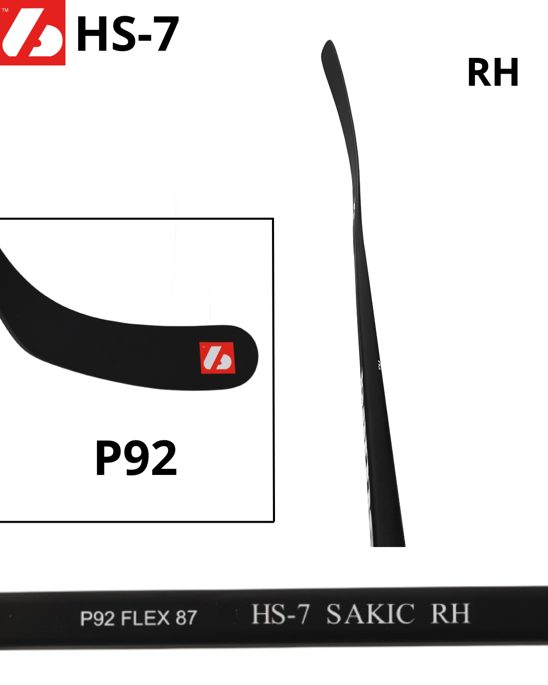 Ny HS-7 Hockeystick med høy modul fra karbonfiber