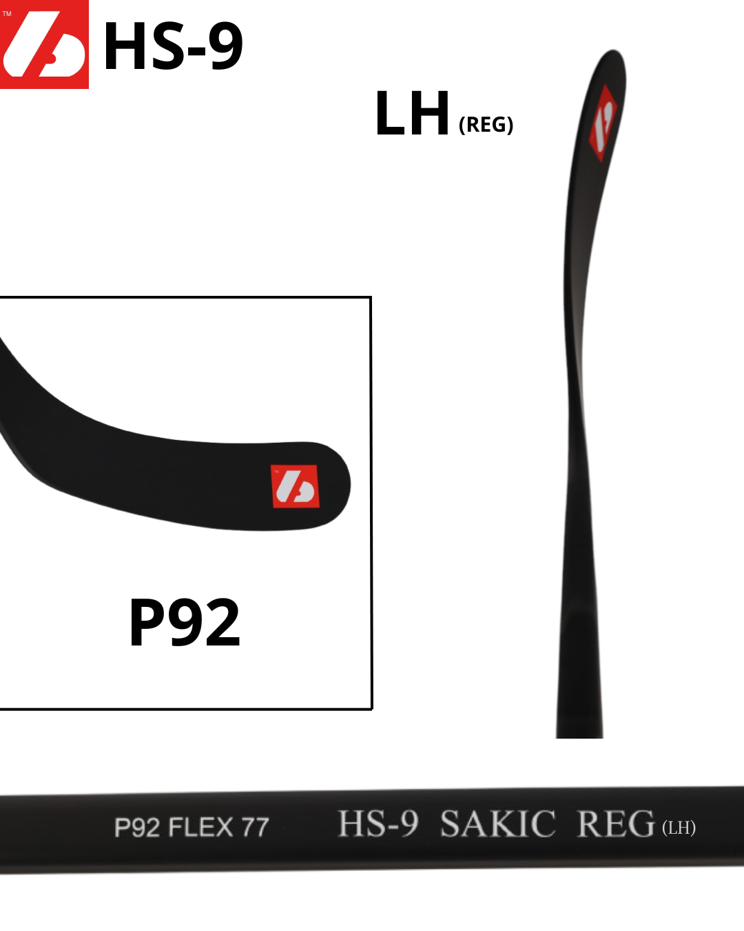 HS-9 Hockeyklubba med hög modul från kolfiber