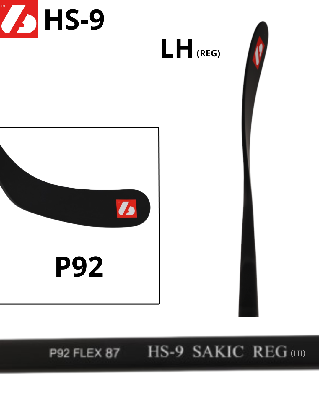 HS-9 Hockeyklubba med hög modul från kolfiber