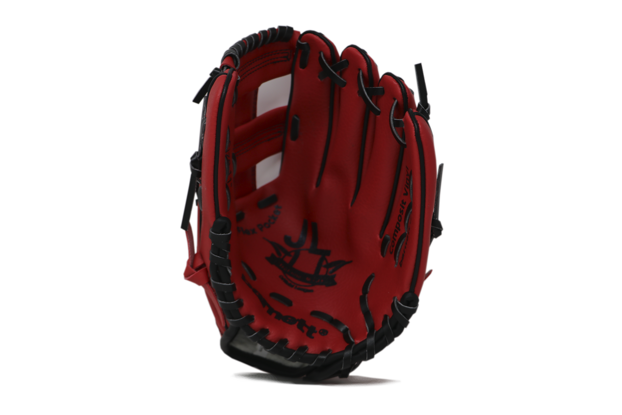 JL-110 baseballhandske, Utfält, polyuretan, Storlek 11", Röd