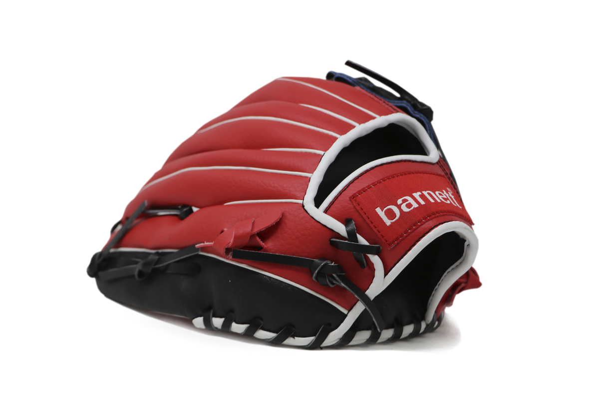 JL-120 baseballhandske, Utfält, polyuretan, storlek 12,5", röd