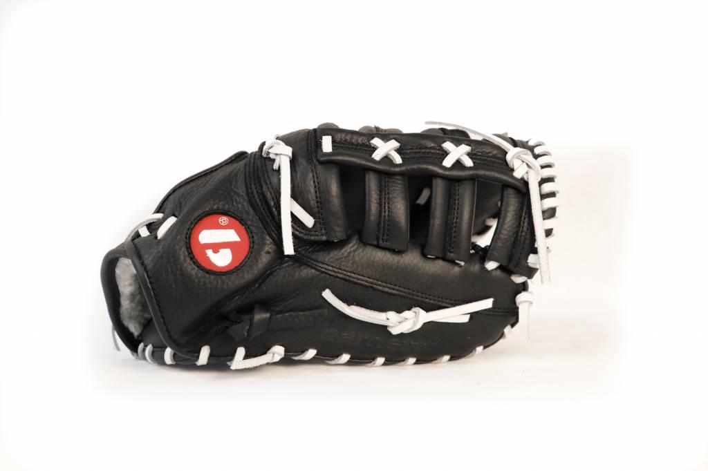 GL-301 baseballhandske First Base (First Base) vuxen, Äkta läder, tävling, Svart