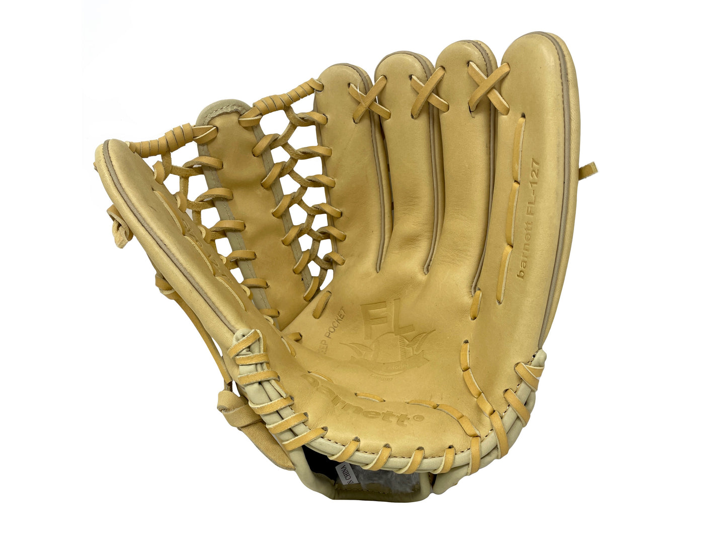 FL-127 Högkvalitets läderbaseballhandske, infield / outfield / pitcher, Beige