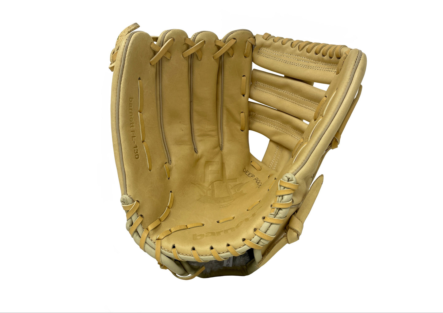 FL-130 Professionell baseballhandske, fullnarvskinn, outfield, softball, 13'', Beige