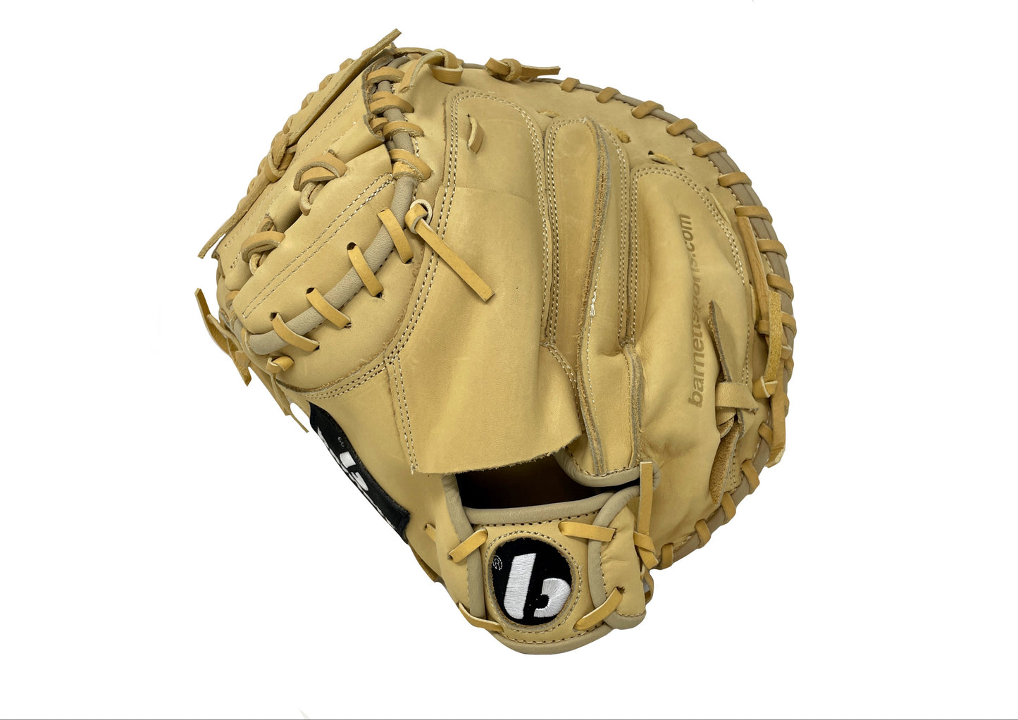 FL-203 Softballhandske, hög kvalitet, läder, catcher, Beige