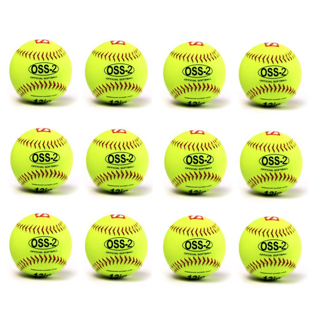 OSS-2 Softboll Boll, Träning nybörjare 12", Gul, 12 st (1 dussin)