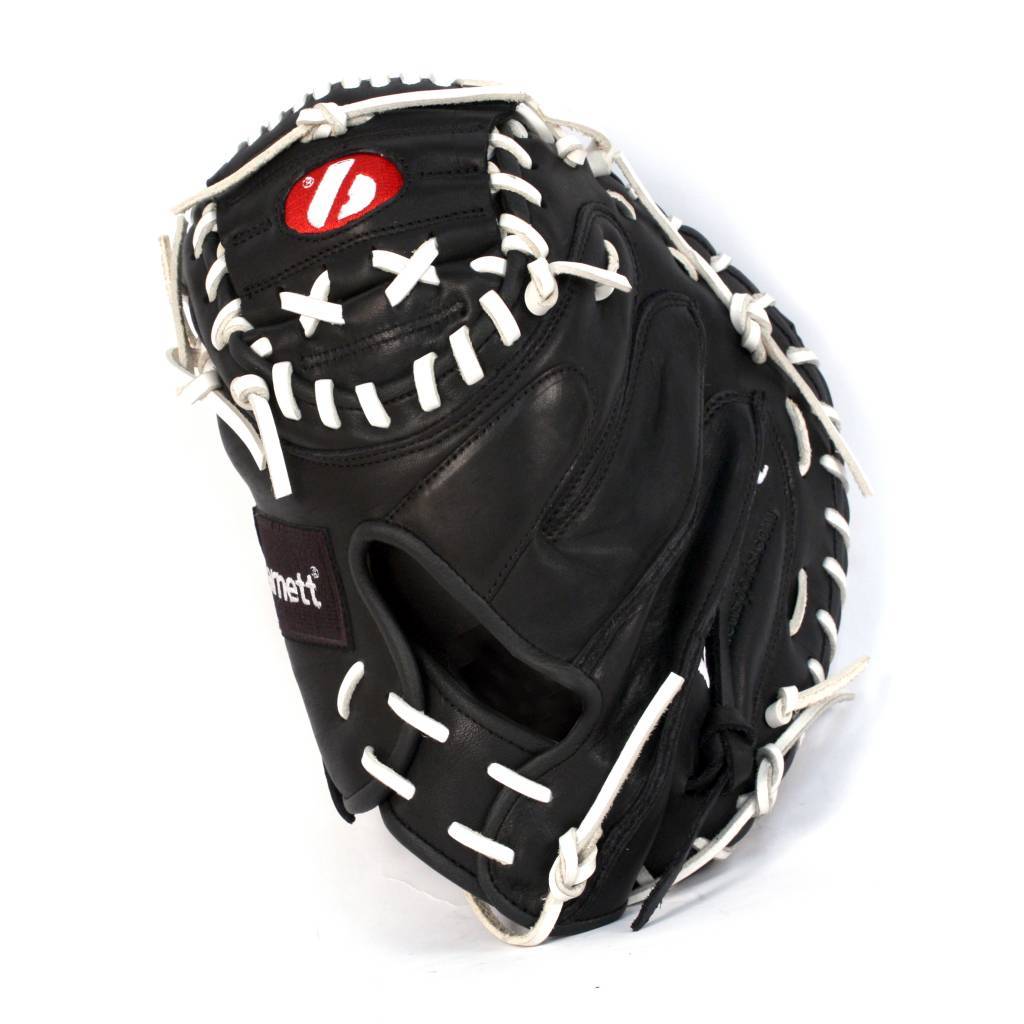 GL-202 Competition catcher baseball glove, genuine leather, adult 32, Black