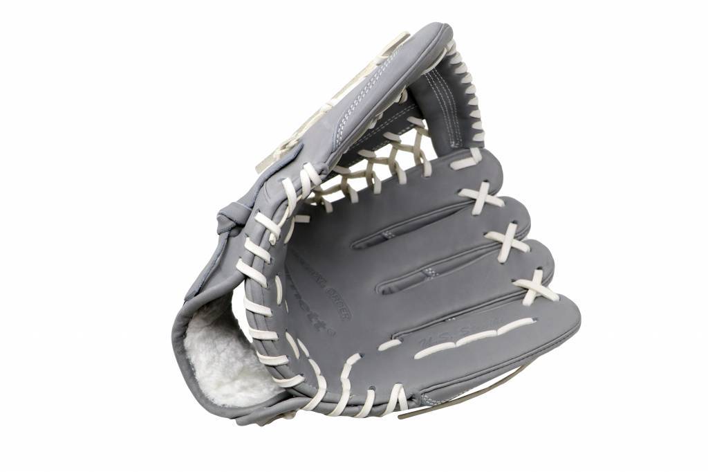 FL-125 Baseballhanske av høy kvalitet i skinn, Infield / Outfield / Pitcher, lys grå