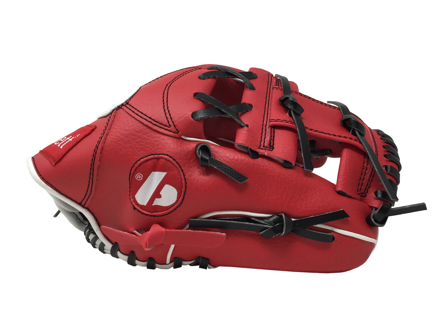 JL-115-baseball glove, outfiled, polyurethane, size 11.5" red