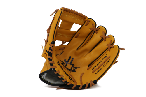 JL-115-baseball glove, outfiled, polyurethane, size 11.5" brown