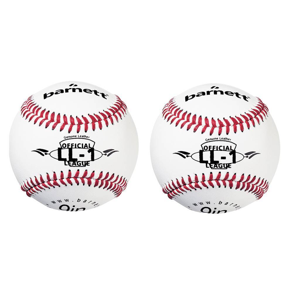LL-1 Baseboll Boll Competition, 9" (inch), Vit, 2 st